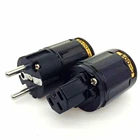 Hi-Fi C-004 p-004eoyaide Schuko ЕВРОПА ЕС штекер питания родием IEC аудио разъем мужскойженский matihur аудио hi-fi