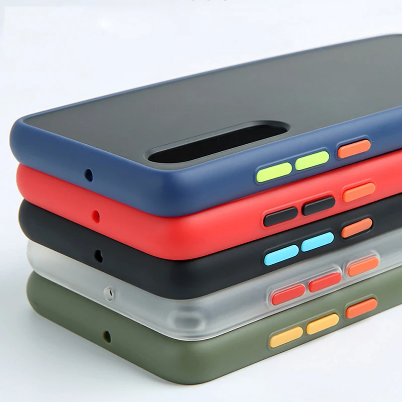 Прозрачный матовый противоударный бронированный чехол для телефона Samsung Galaxy M51 M01