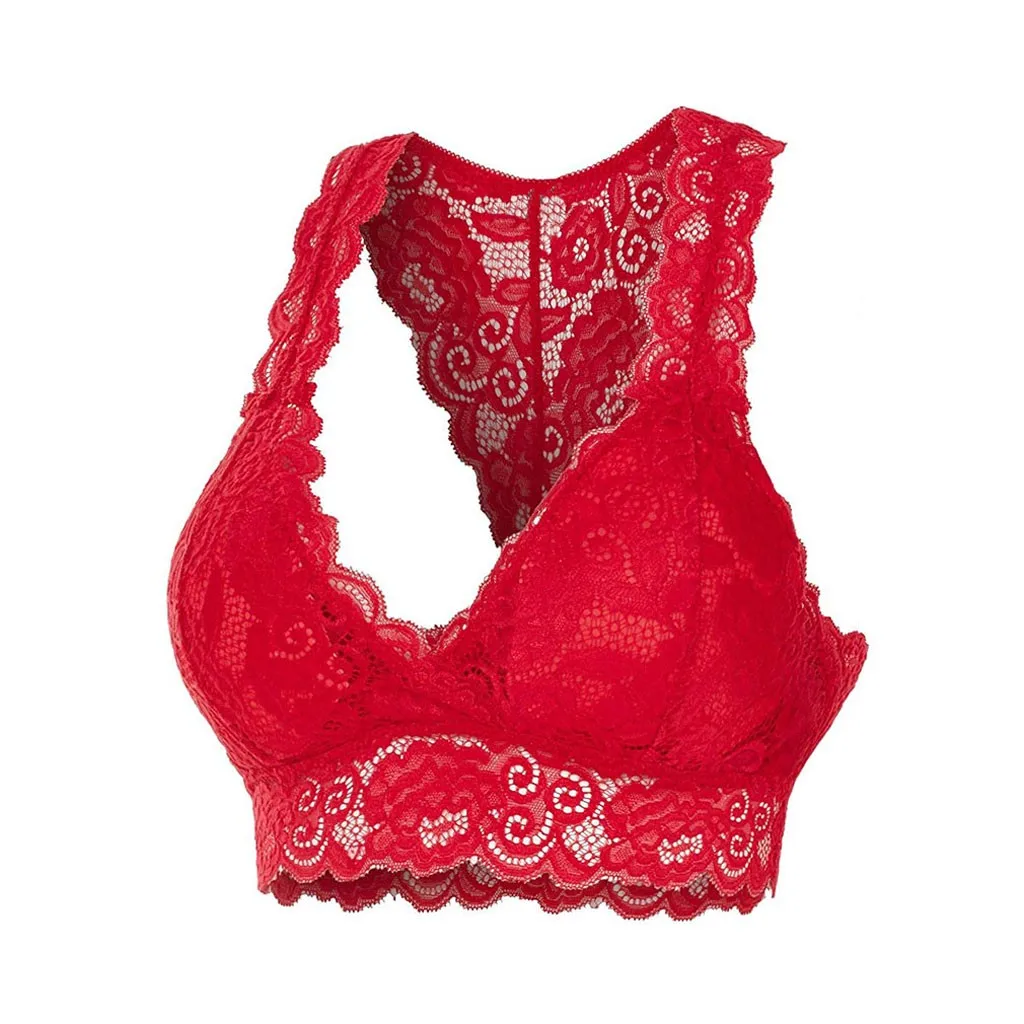 

New Women Plus Size Vest Crop Wire Free Bra Lingerie Sexy V-Neck Underwear S-3XL Christmas Lingerie Sexy Hot Lingerie Set