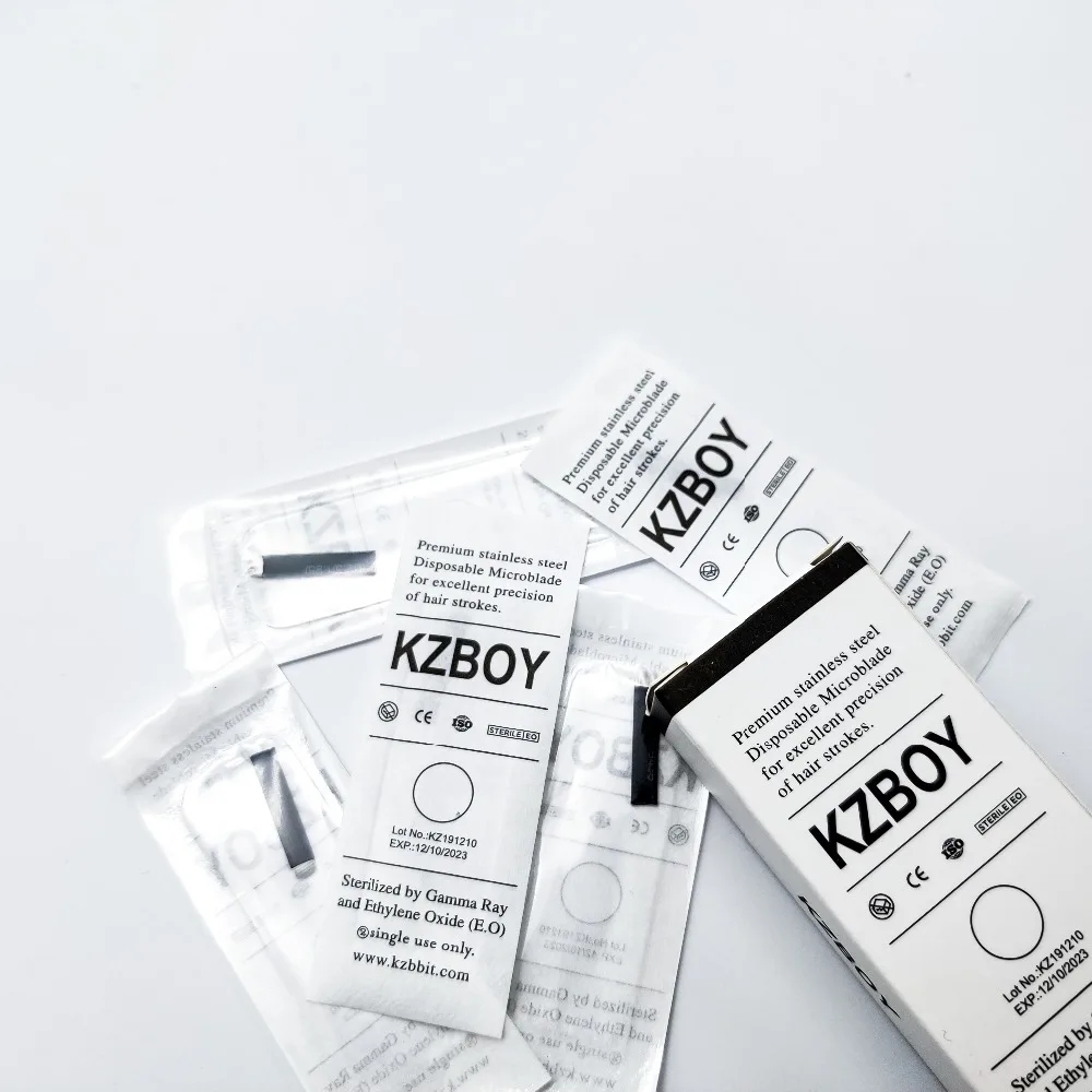 

50PCS Microblading Blade 18U.18mm Disposible Microblades Stainless Steel for Feather-like Eyebrows