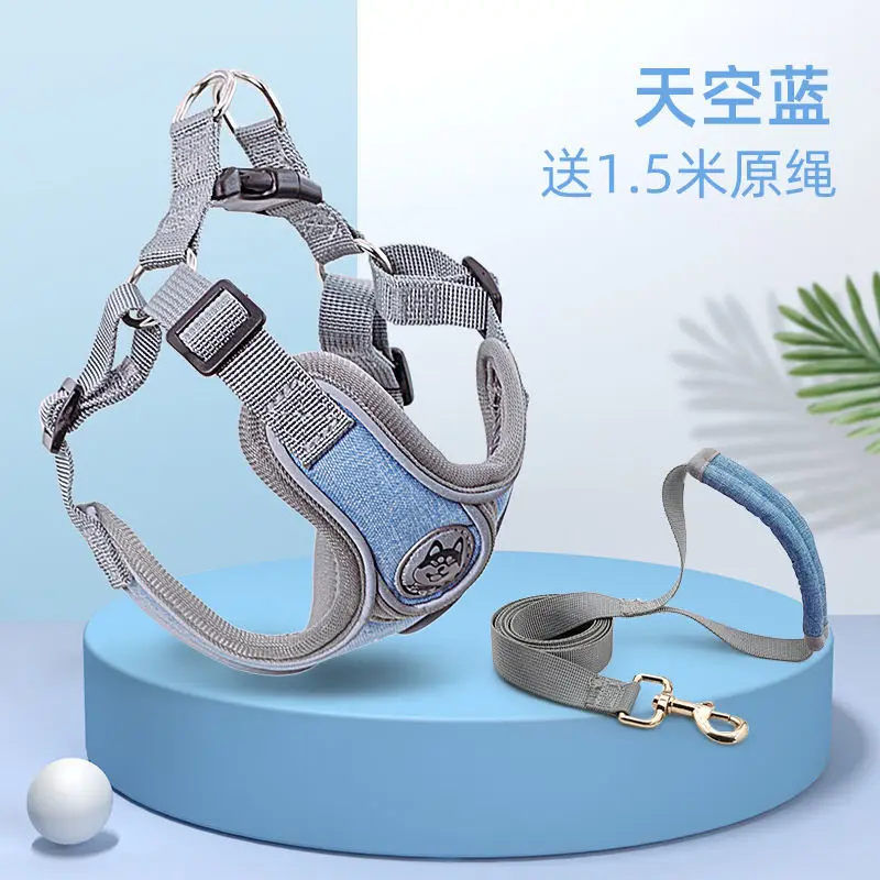 

Dog chest strap traction rope reflective breathable walking dog rope large and small dog rope pet supplies traction vest