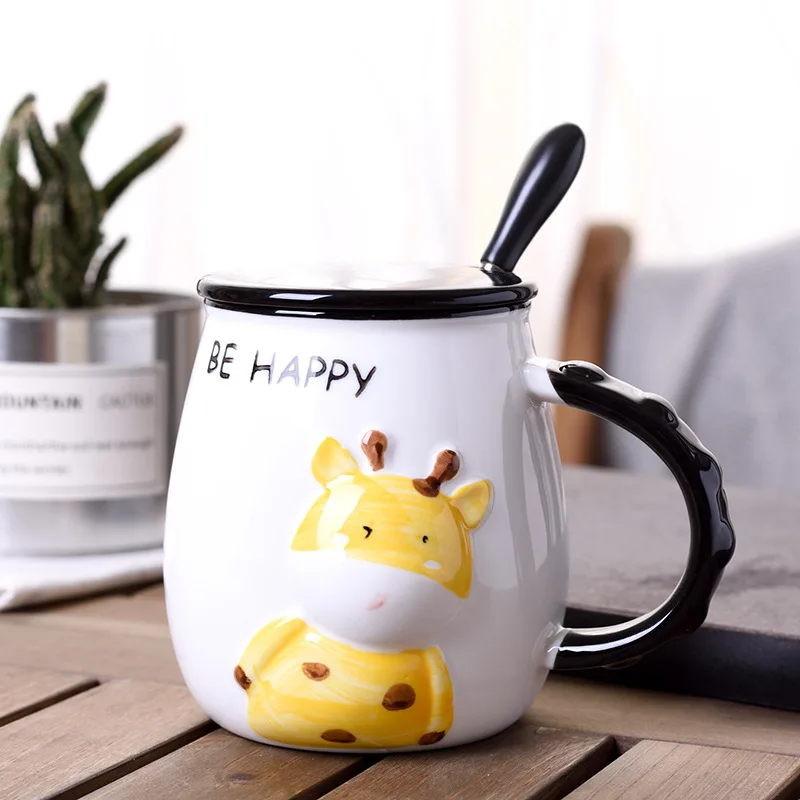 Креативная супермилая керамическая чашка с тиснением Корейская Студенческая