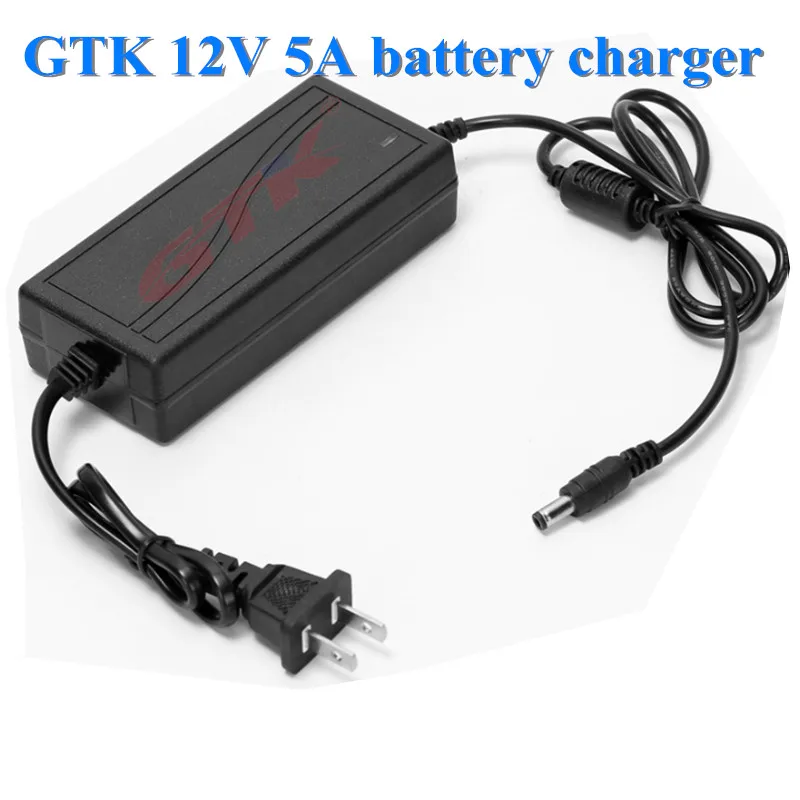 

GTK 12v 5A lithium battery charger for li-ion polymer lifepo4 battery power,electric vehicle battery and scooter battery .