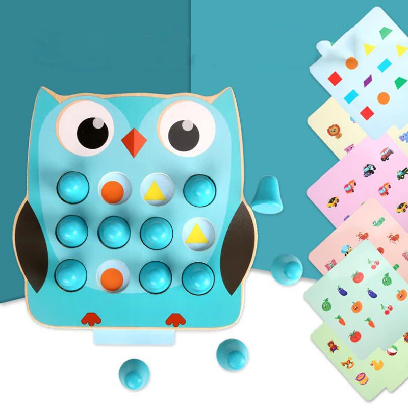 

2-в-1 Детские памяти детектив игра Форма Цвет одинаковая обучающая игрушка деревянный Монтессори игрушки для детей раннего образования
