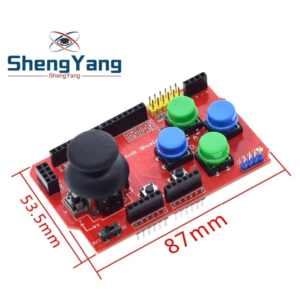 ShengYang щит джойстика для Arduino Плата расширения аналоговая клавиатура и мышь функция