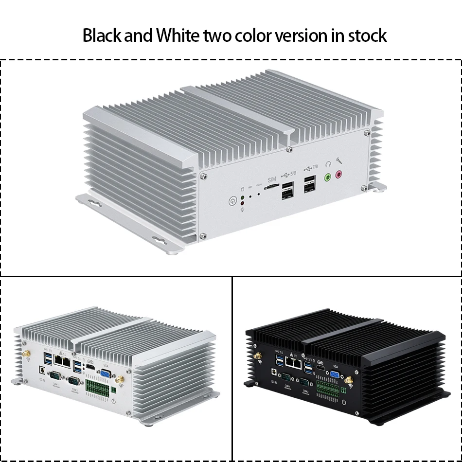 Промышленный мини-ПК BEBEPC Core i5 8350U 7200U 2 * DDR4 RAM RS485 двойная LAN HDMI WiFi 4G модуль Windows Linux