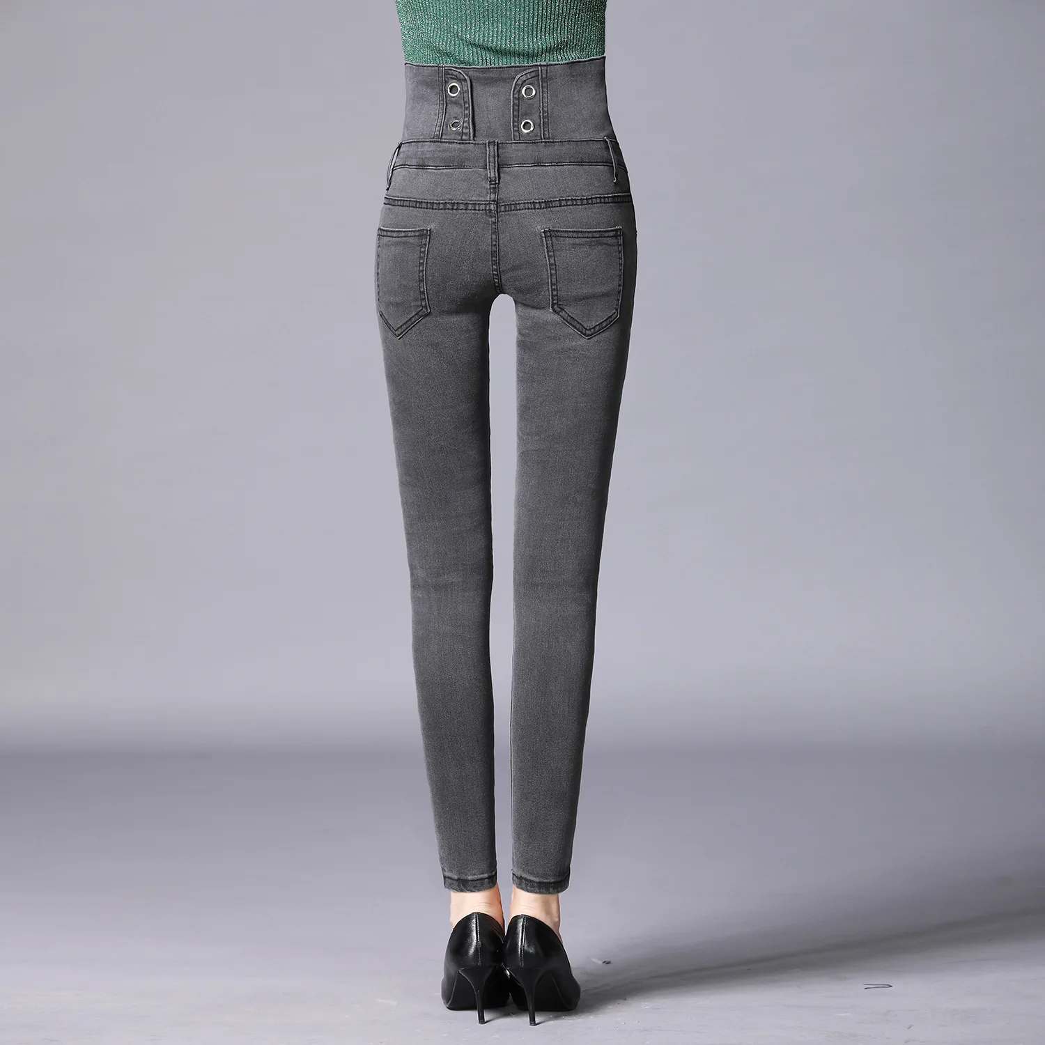 Новинка 2020 джинсы для женщин брюки-карандаш плюс Размер 6XL с высокой талией