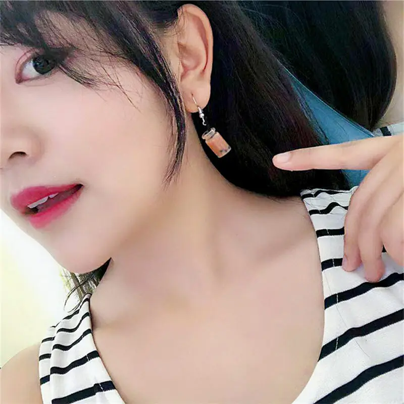 Серьги-Крючки с жемчужинами для женщин креативные маленькие серьги в Корейском