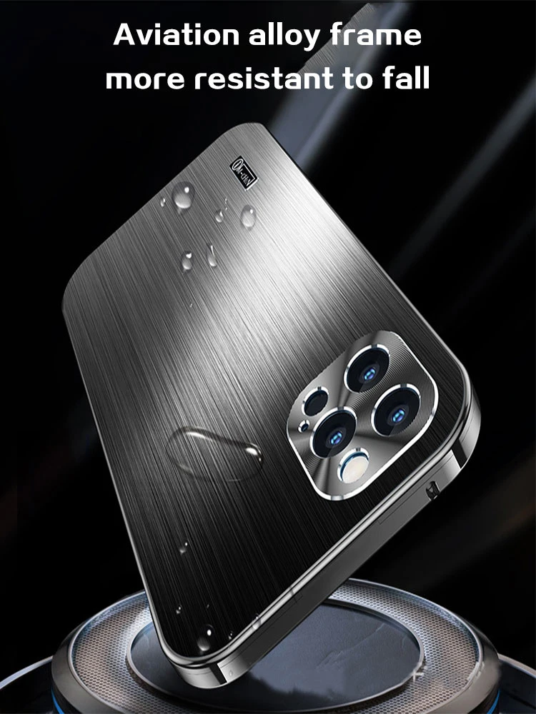 Metal Magnetic Shell For iphone 13 12 Pro Max Phone Case Built in Lens protection titanium alloy stainless steel ultrathin cover