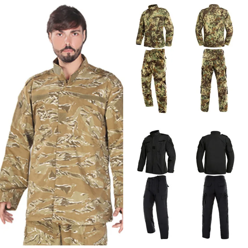 Мужская Военная униформа в стиле джунглей немецкий Камуфляжный боевой костюм