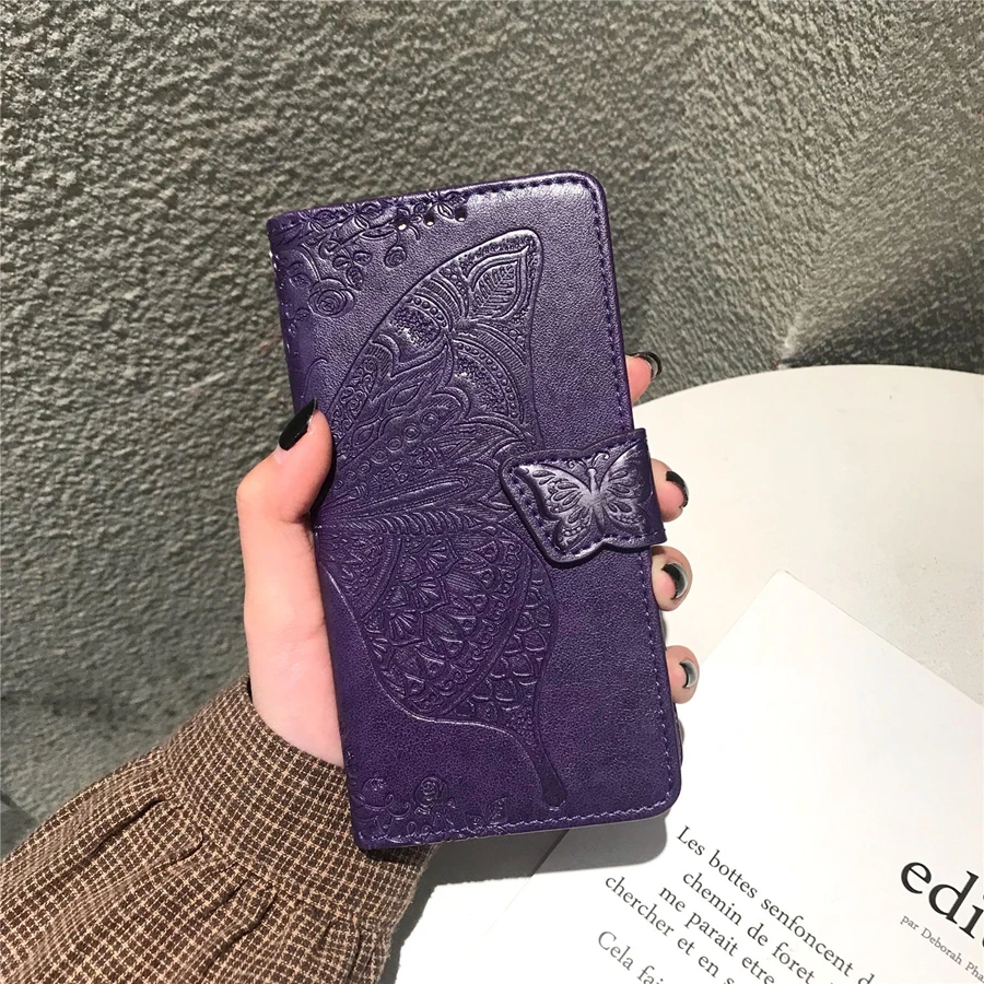 Флип чехол для телефона huawei y9 prime y6 y7 pro y5 2019 y 5 6 7 9 y92019 3d бабочка Шикарный из