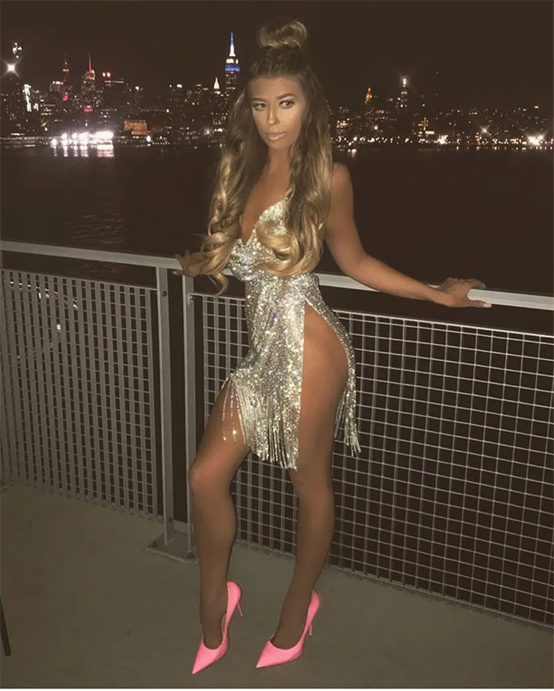 2019 модное осеннее женское серебряное Золотое сексуальное блестящее яркое