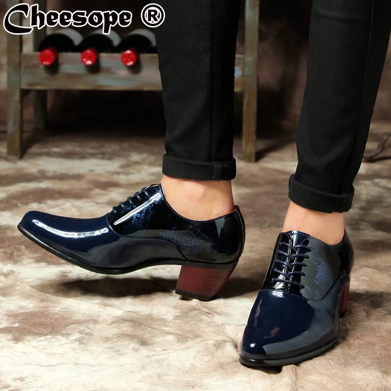 Дополнительные увеличению Роскошные Мужские модельные туфли Для мужчин
