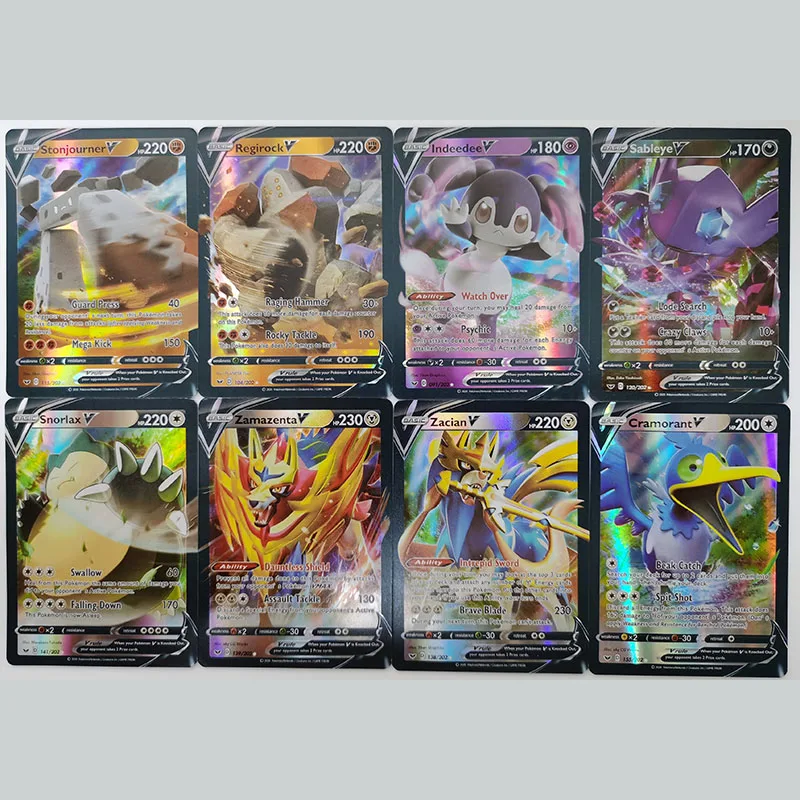 Caja de Cartas coleccionables de Pokemon Vmax, lote de 60 unids/caja de tarjetas coleccionables en ingl&eacute;s brillante, regalo de juguetes TAKARA TOMY-2