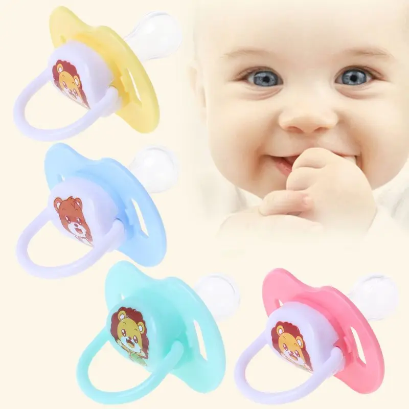 

1@#1pcs Comfortable Nipple Newborn Babys Nipple Pacifiers Baby Cartoon Sleeping Soft Silicone Pacifiers Pattern Random Kids Hot