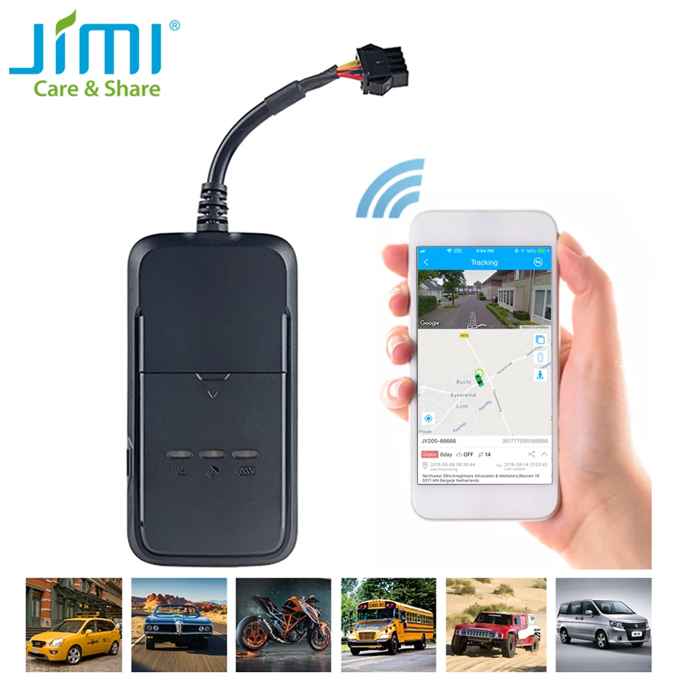 Автомобильный GPS-трекер Concox JV200, GSM-локатор с отключением аккумулятора, датчик поведения топлива, приложение для определения местоположения в реальном времени для ПК - изображение