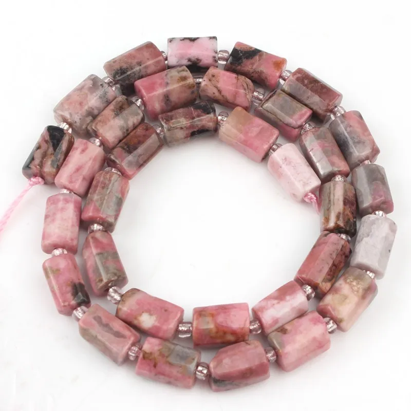

9*13mm Natural Rhodochrosite Stone Beads Cylinder Loose Stone Beads For Jewelry Making DIY Bracelet Necklace Strand 15 Inches