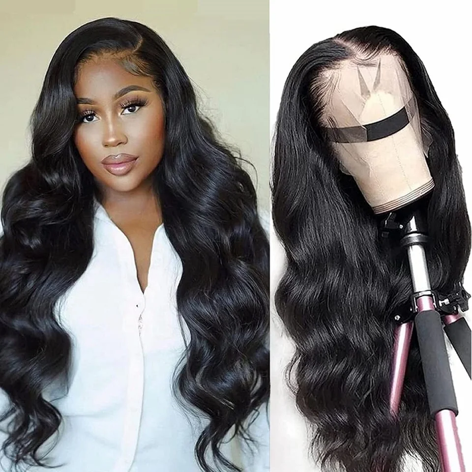 

B4U Body Wave Lace Front Wig 30inch Long Body Wave Human Hair Wigs For Women Brazilian Pre-Plucked 13x4 Lace Frontal Hair Wigs