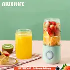 Портативный блендер NIUXILIFE с функциями соковыжималка, миксер, Кухонный комбайн, лимон, оранжевый