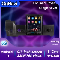 gonavi android 11 car radio central multimedia intelligent system tonch screen gps for land rover range rover sport 2010 2013