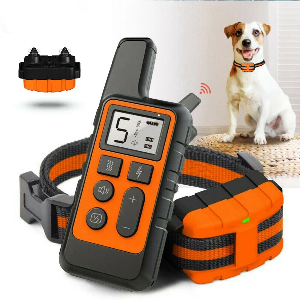 

Smart LCD Display Safe Waterproof USB Rechargeable Anti Bark Pet Supplies Remote Control Obedience Dog Training Collar Universal