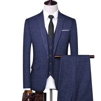 suit vest pants new male korean version slim business leisure suit three piece suit wedding suits for men size m 4 xl