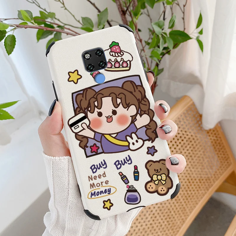 

Gold Little Bear Phone Case For Huawei Mate 20 20Pro Pro Lite Liquid Silicone Cover