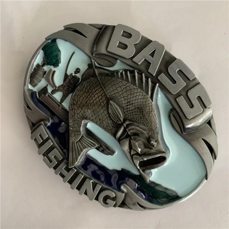 Retail Fashion Men Cool 3D Silver Fish Belt Buckle With Oval Metal Woman Man Buckles Jewelry Accessories Fit 1.57in Wideth | Дом и сад