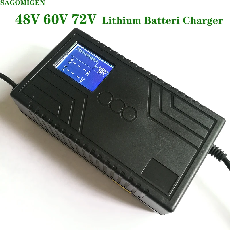 13S 16S 17S 20S 48V 60V 72V Lithium Battery Charger Li-ion LCD Display Screen Electric Bicycle Scooter e-bike | Электроника