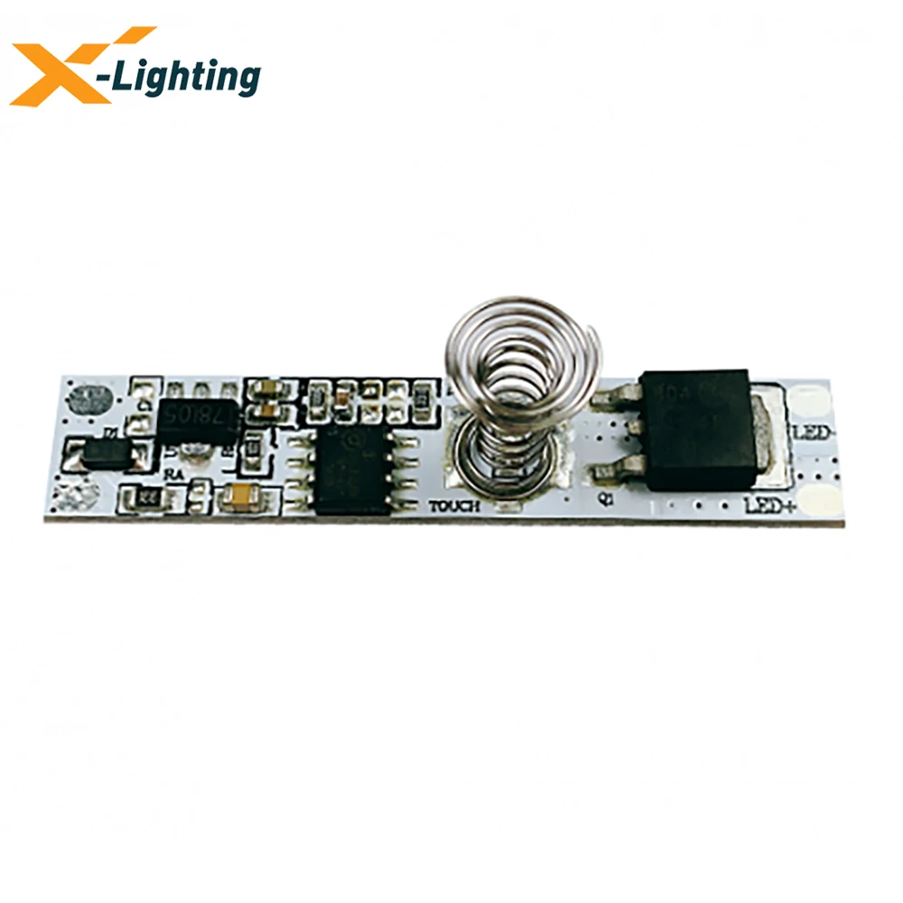 

Aluminum Profile LED Touch Dimmer Switch 12-24V On Off Controller For DIY Strip Light