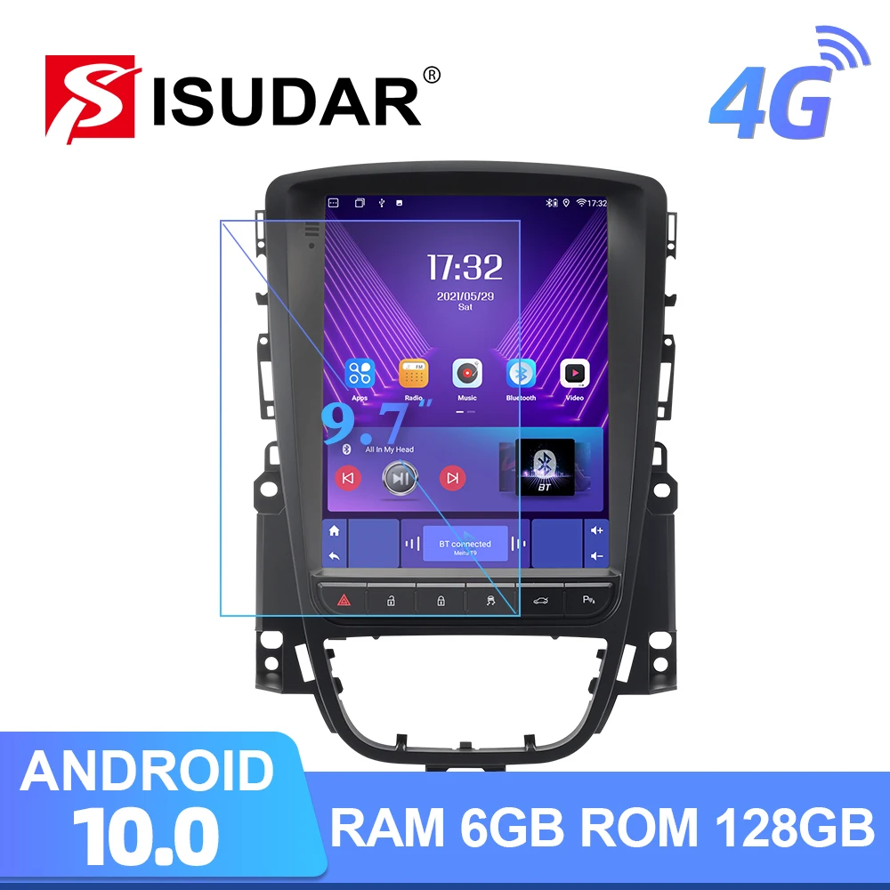 Автомагнитола ISUDAR T72 Android 10 экран Tesla для Opel/Vauxhall/Astra J Buick/Verano 2009 2014 GPS автомобильное