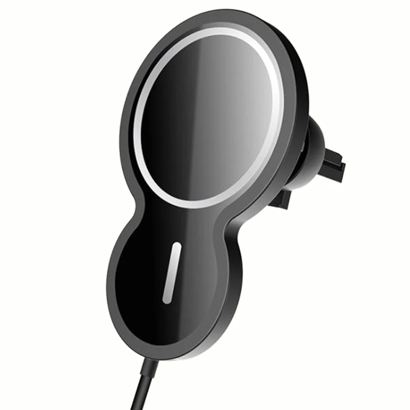

15W Smart Wireless Car Charger Mobile Phone Holder 360 Degree Adjustment Angle Car Magnetic Wireless Charging Stand