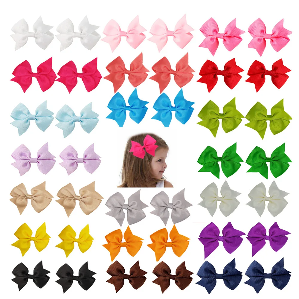 

20 Colors 2pcs Flower Mini Cute Hair Clips for Girls Kids Baby Barrettes Hair Accessories Hairpin 2021 Hair Bows Accessory