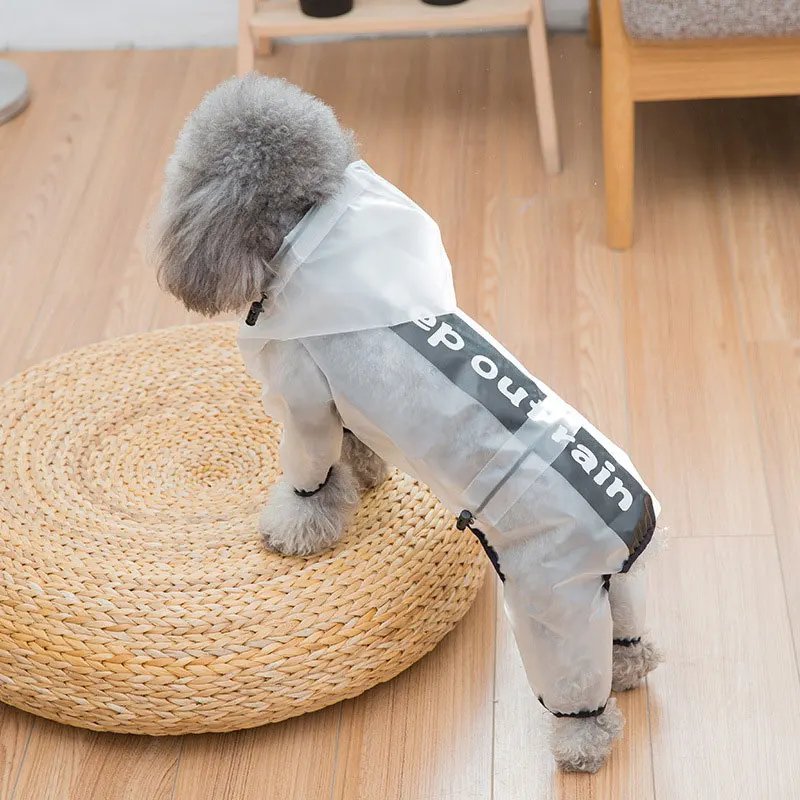 дождивик для собак средних Индивидуальный прозрачный сиамский четырехногий