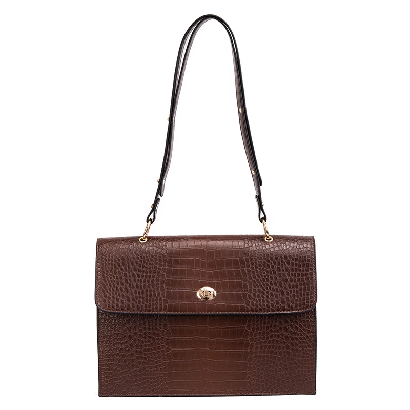 Женская сумка мессенджер на одно плечо с крокодиловым узором|Сумки ручками| |