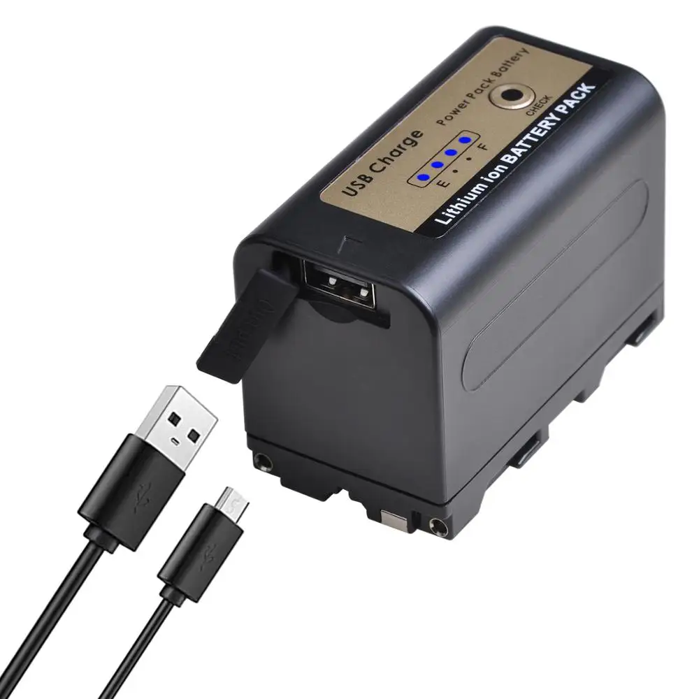 Аккумулятор Batmax NP-F770 NP-F750 с USB-портом для зарядки и светодиодным индикатором