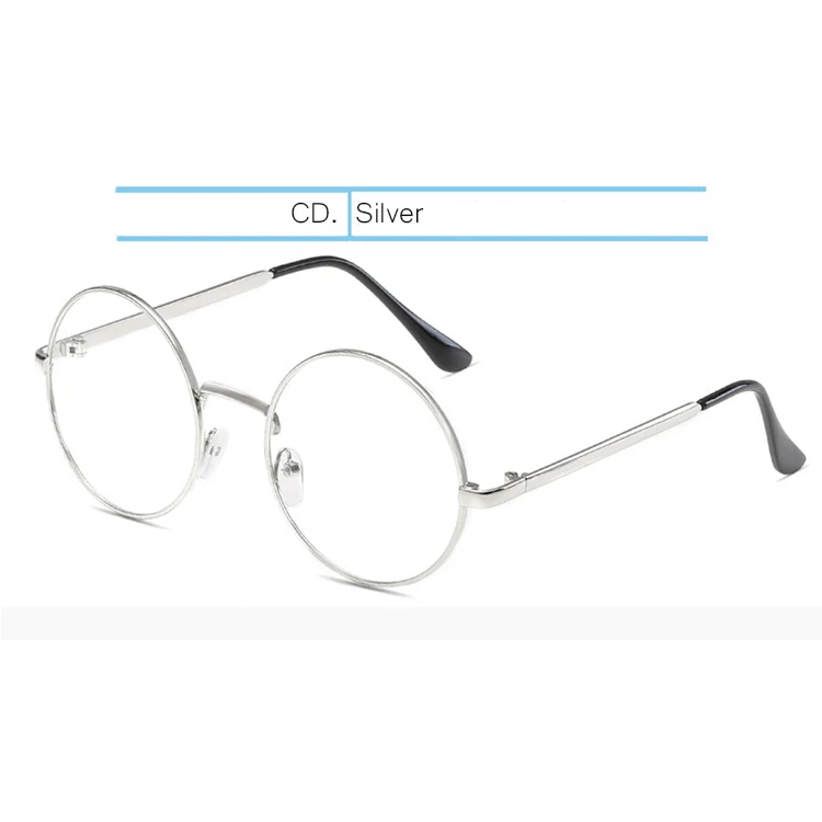 Silver-Clear IVSTA компьютерные очки Круглый анти синий светильник блокирующая оптическая оправа для женщин Близорукость мужчин для Harri Potter стиль ночные солнцезащитные очки - Цвет оправы: Silver-Clear
