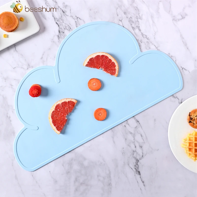 Детский водонепроницаемый силиконовый коврик beesum в форме облака детская