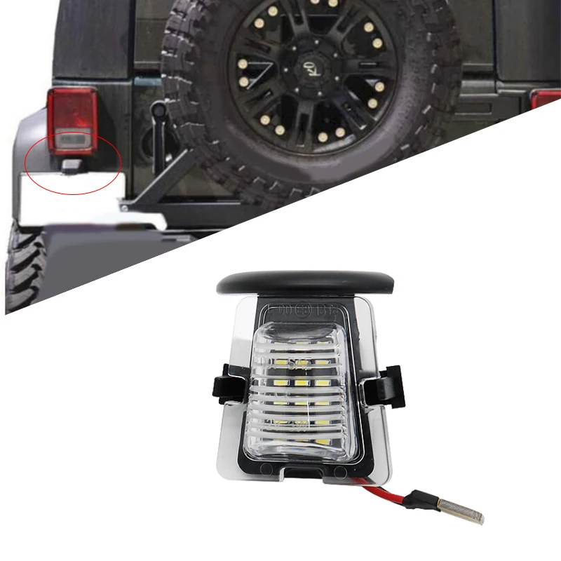 Белый светодиодный номерной знак заднего бампера лампа для Jeep Wrangler JK JKU 2007-2018 |