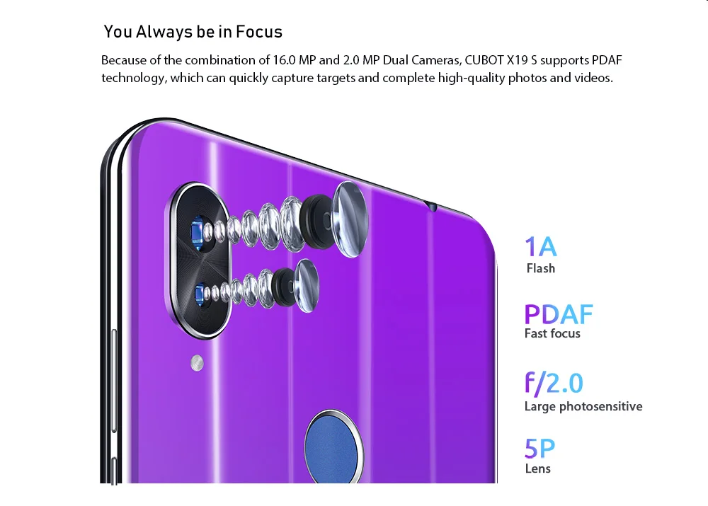 Cubot X19 S 5,93 дюймов Android 8,1 Helio P23 Восьмиядерный мобильный телефон 4000 мАч 4 Гб ОЗУ 32 Гб ПЗУ смартфон 16,0 Мп 4G LTE сотовый телефон