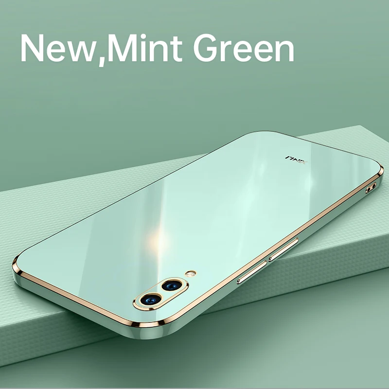 

Ultra Thin Luxury Square Phone Case for VIVO Y97 VIVOY97 Funda Original Plating Silicone Camera Protection Shockproof Back Cover