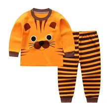 2021 New Children's Underwear Set Cotton Boys and Girls Autumn Clothes Long TrousersTwo-piece Baby C