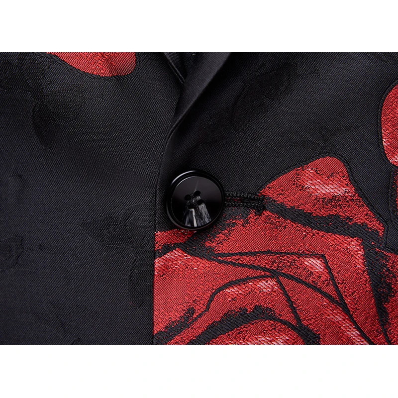 Shenrun Men Fashion Jackets Casual Blazer Male Suit Jacket Slim Fit Floral Jacquard Blazers Wedding Party Prom Stage Costumes | Мужская
