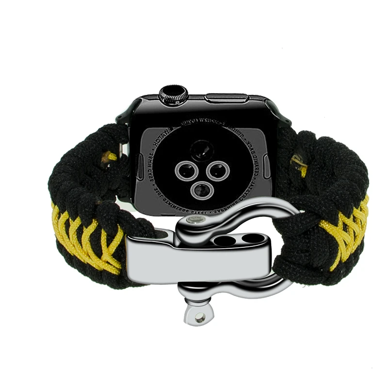 

Umbrella rope Nylon Strap For Apple Watch bands 44mm 40mm strap 38mm 40mm iwatch series SE 6 5 4 3 2 1 bracelet watchband belt