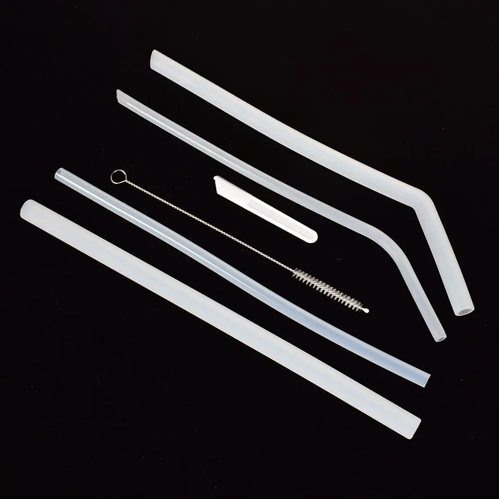 

6 шт питьевые соломинки многократного использования Пластик соломинки Портативный путешествия соломинки красочных Соломки с щетка