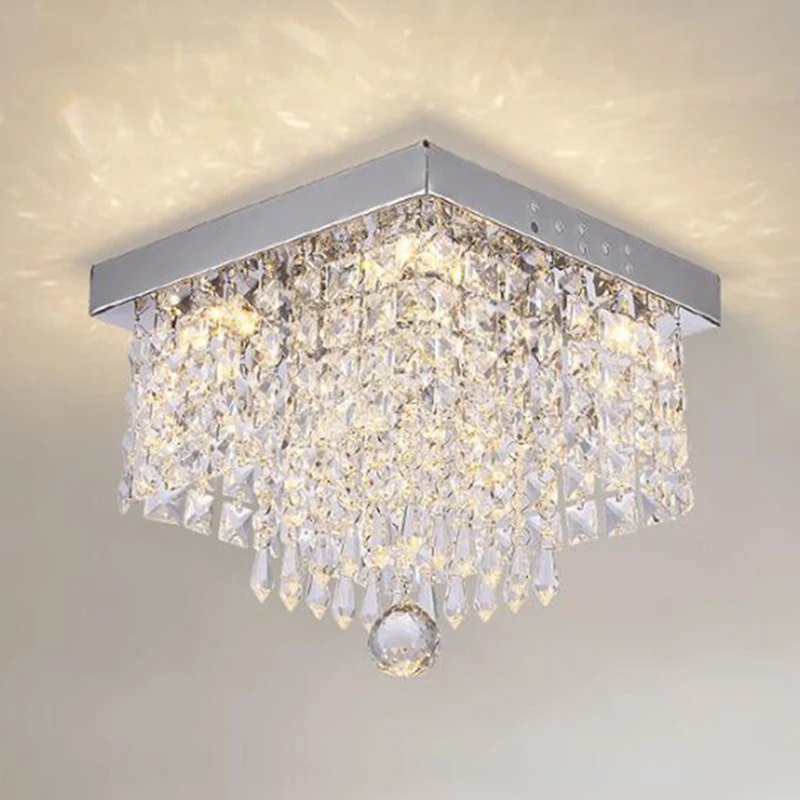 

Led Ceiling Square Lamp for Corridor Ladder Entrance Lighting Manggic Crystal Decorate Your Home Crystal Light LED Bulbs Modern