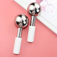 stainless steel beauty ice globes face massager cryo massage tools for body and neck face lift skin care home spa facial roller