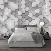 custom any size 3d wallpaper modern creative white hexagon geometric mosaic photo wall paper living room bedroom mural painting