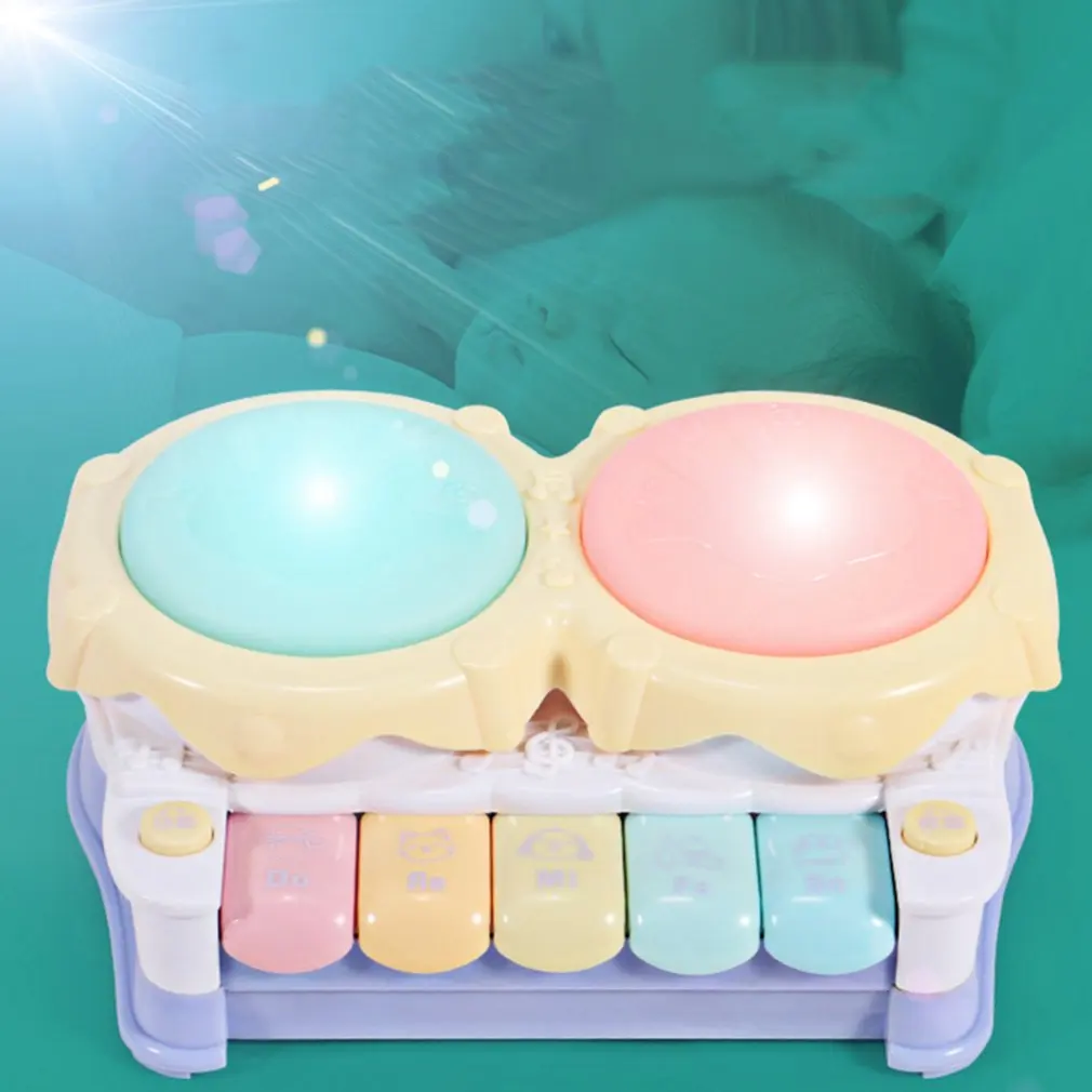 2в1 детский фортепианный барабан pat Музыкальные игрушки ручной головоломка