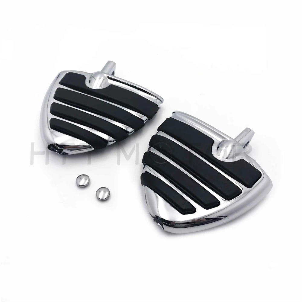 Aftermarket free shipping motorcycle parts Chrome Wing Footrest Foot Pegs For Harley Davidson Dyna Glide Sportster 883 1200 Soft
